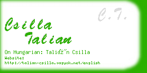 csilla talian business card